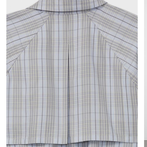 Club Monaco Plaid Everywhere Trench Coat - Picture 5 of 7